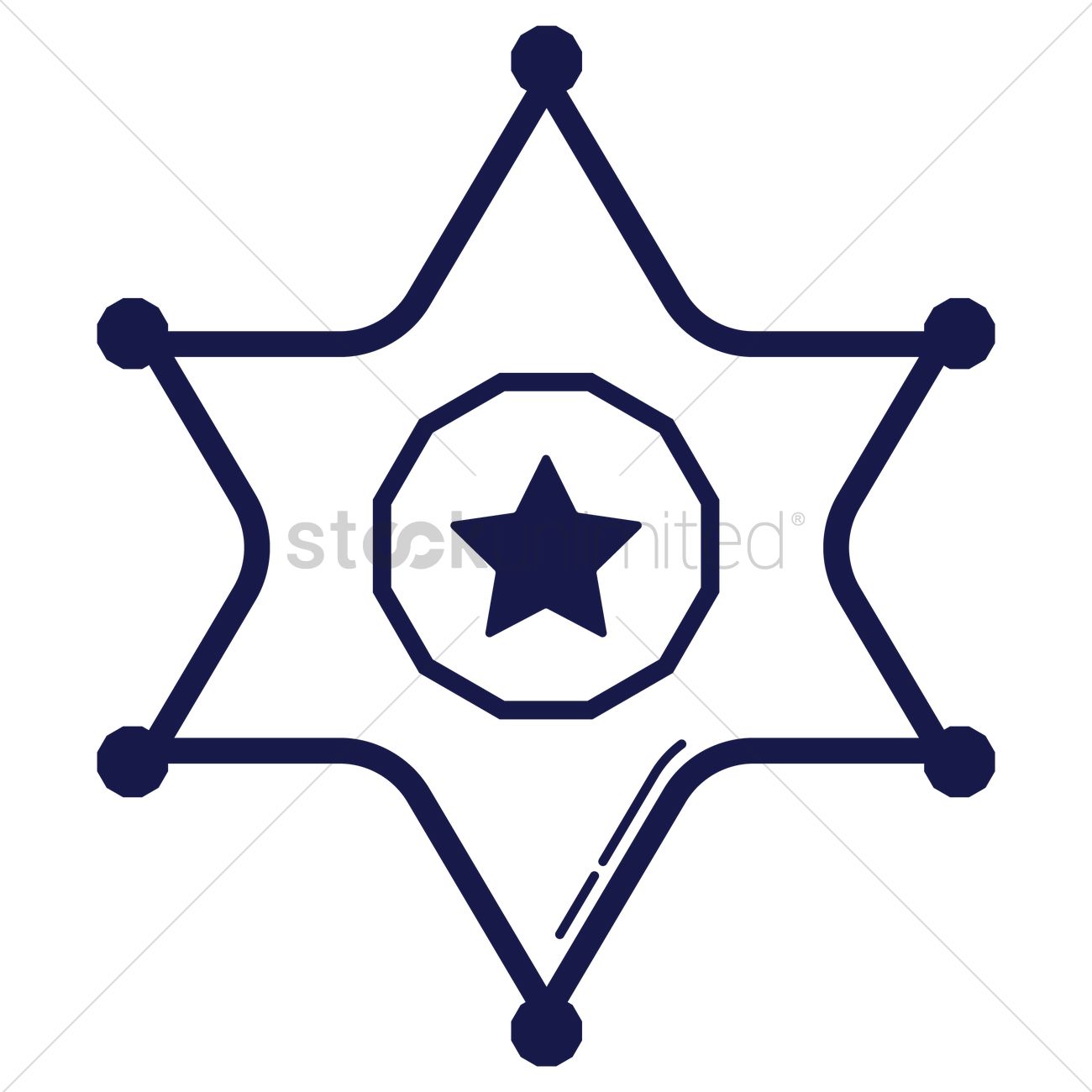 1300x1300 Sheriff Badge Vector Image