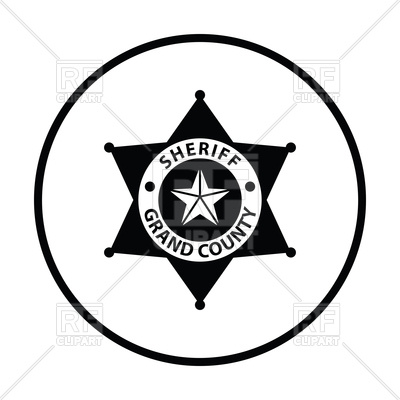 400x400 Thin Circle Design Of Sheriff Badge Icon Vector Image Vector