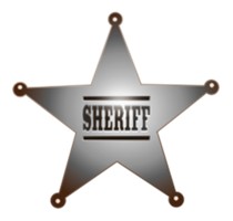 210x200 Cowboy Sheriff Badge Vector
