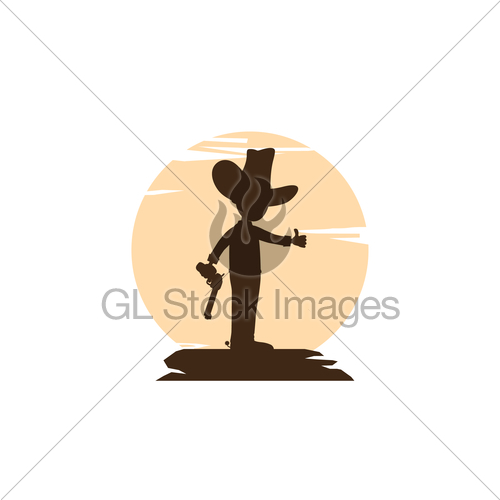 500x500 Sheriff Silhouette Vector Art Logo Gl Stock Images