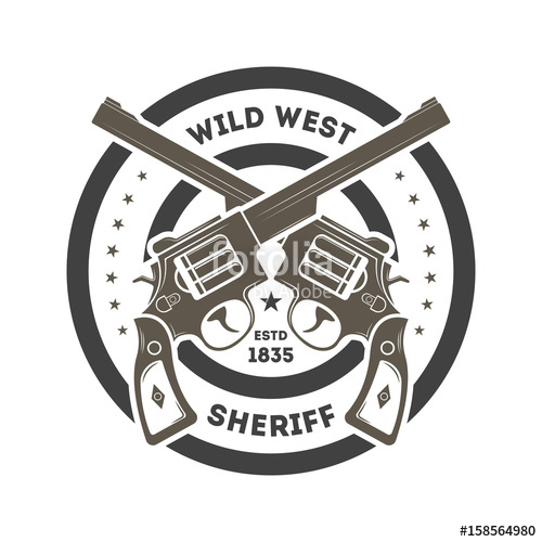 500x500 Wild West Sheriff Vintage Isolated Label Stock Image And Royalty