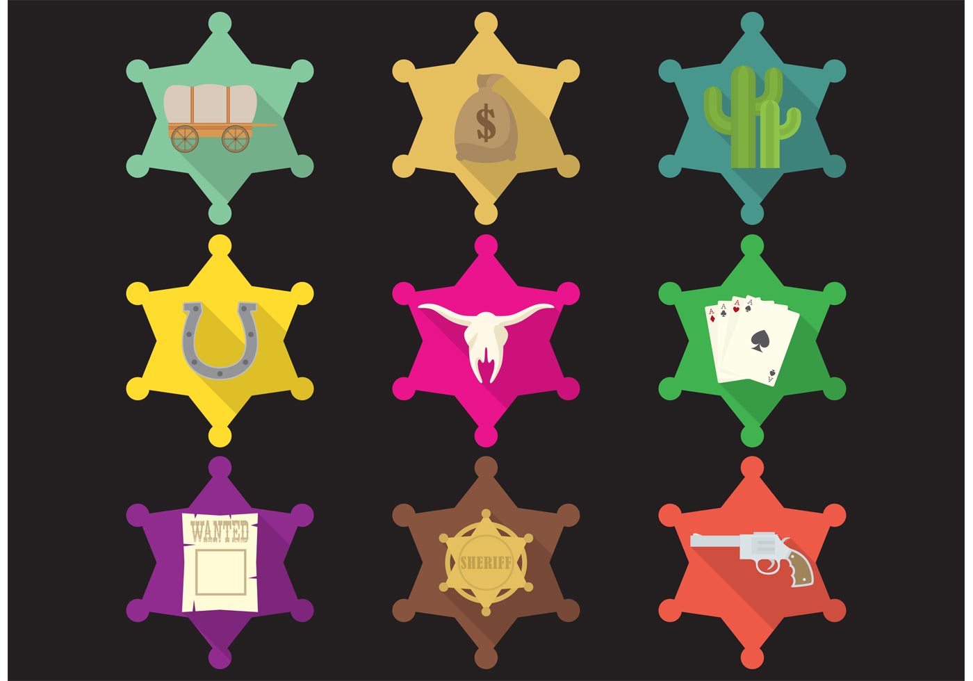 1400x980 Sheriff Badge Free Vector Art