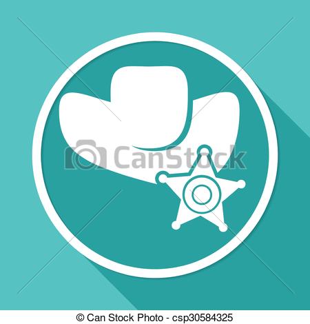 450x470 Symbol Of A Sheriff Vector Illustration