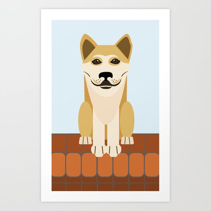 700x700 Shiba Dog Vector Art Print By Tierradesigner Society6