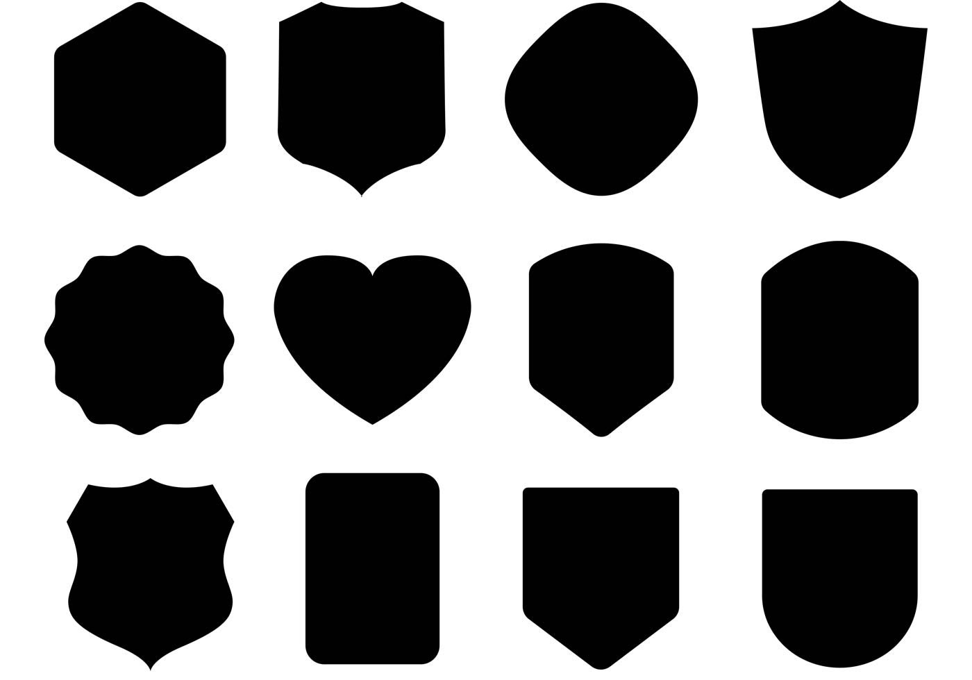 1400x980 Clipart Shields Vectors