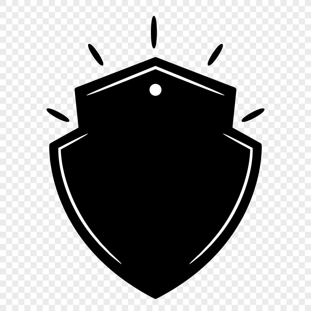 1020x1020 Physical Exercise Black Shield Icon Vector Material Png