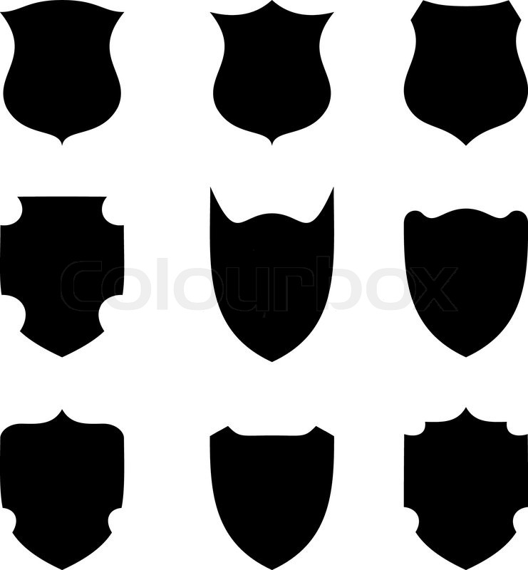 741x800 Shield Icon Collection Vector Illustration Stock Vector Colourbox