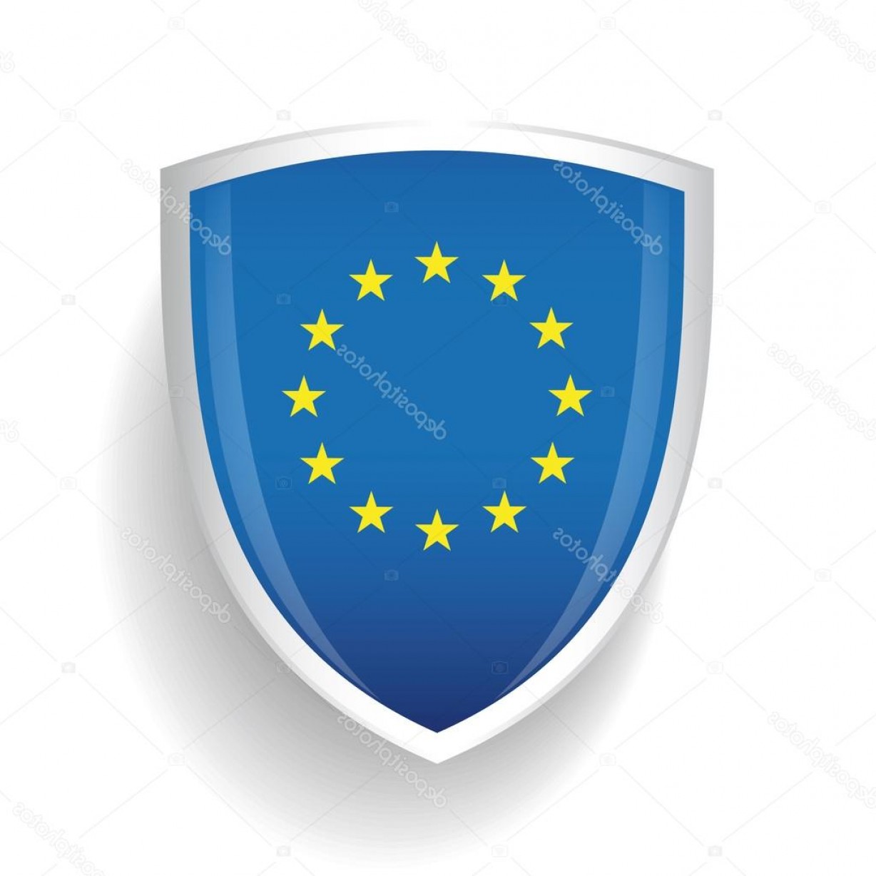 1228x1228 Stock Illustration Eu Flag Shield Vector Shopatcloth