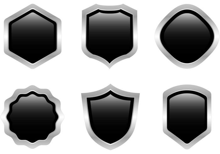 700x490 Free Black Steel Shield Vector