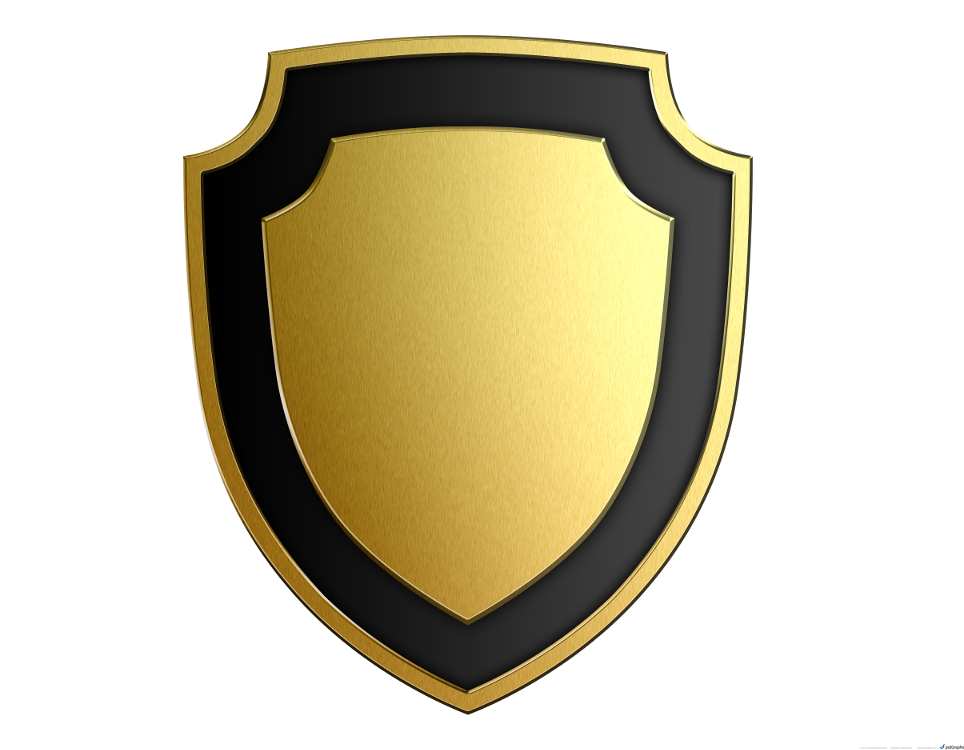 964x750 Golden Shield Vector Free 135999