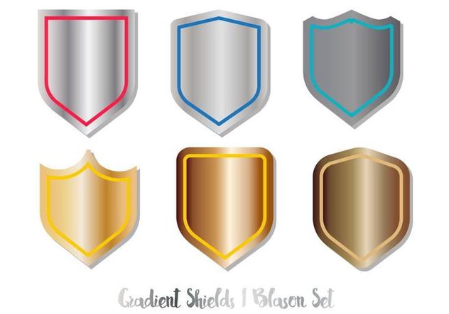 632x443 Blason Shield Vector Set Gradient Free Vector Download 377197