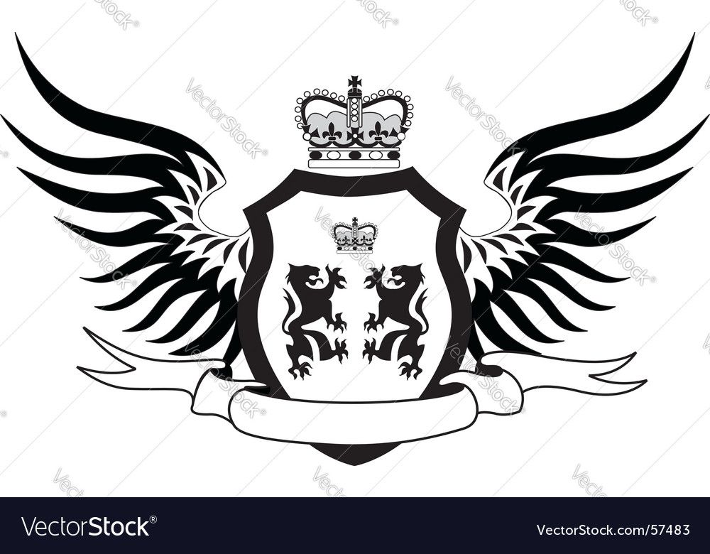 1000x780 Grunge Retro Shield With Wings. Download A Free Preview Or High