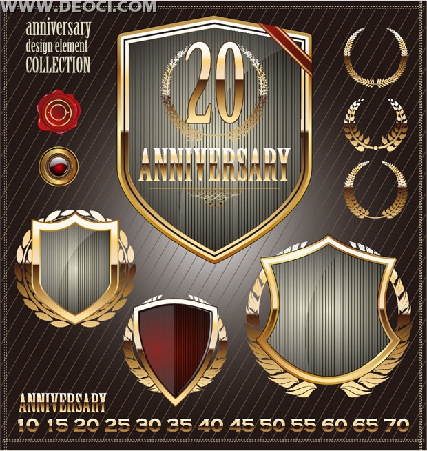 620x654 Vector Ornate European Style Badge Shield Label Wheat