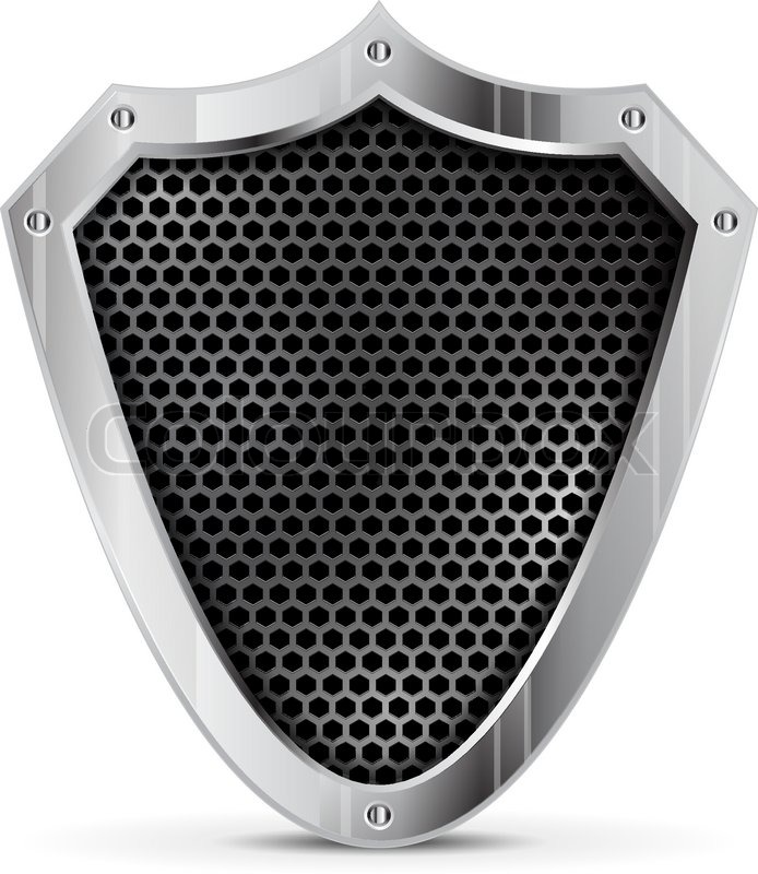 694x800 Vector Detailed Metal Shield Stock Vector Colourbox
