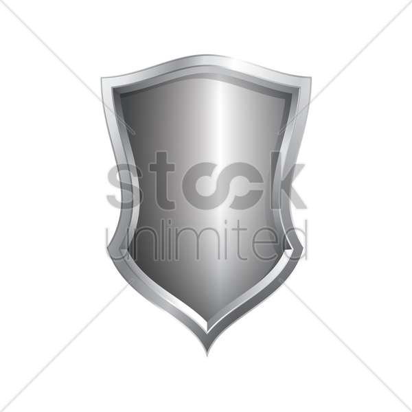 600x600 Silver Shield Vector Image