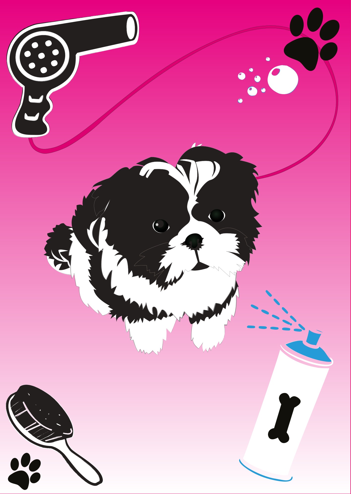 1417x1993 Shih Tzu Free Vector Art