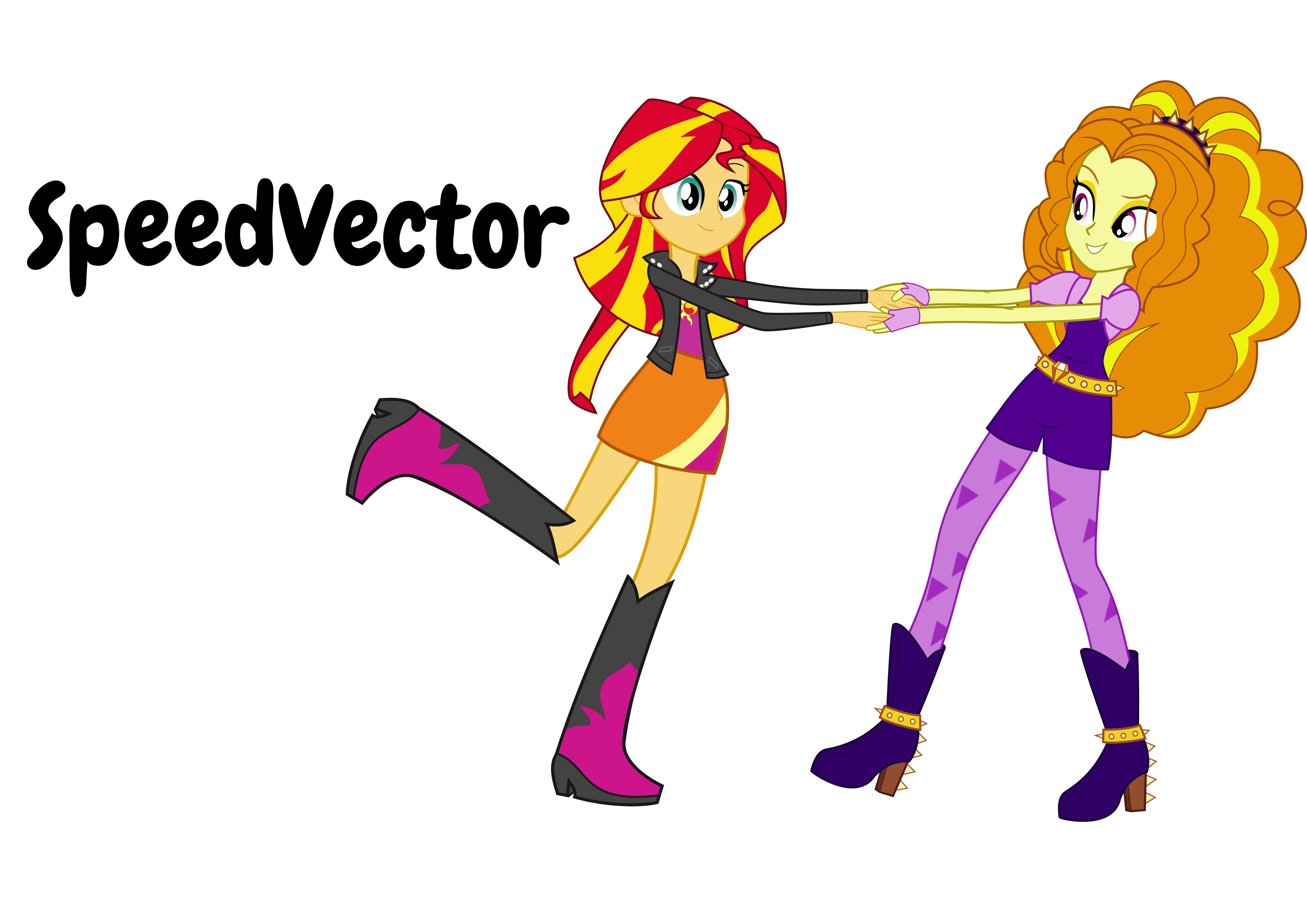 4096x2896 Mlpeqg Speed Vector ~ Sunset Shimmer And Adagio Dazzle ~ Request