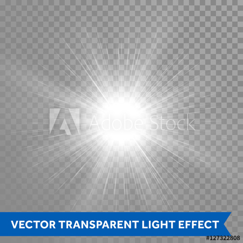 500x500 Light Glow Shine. Vector Star Burst Effect