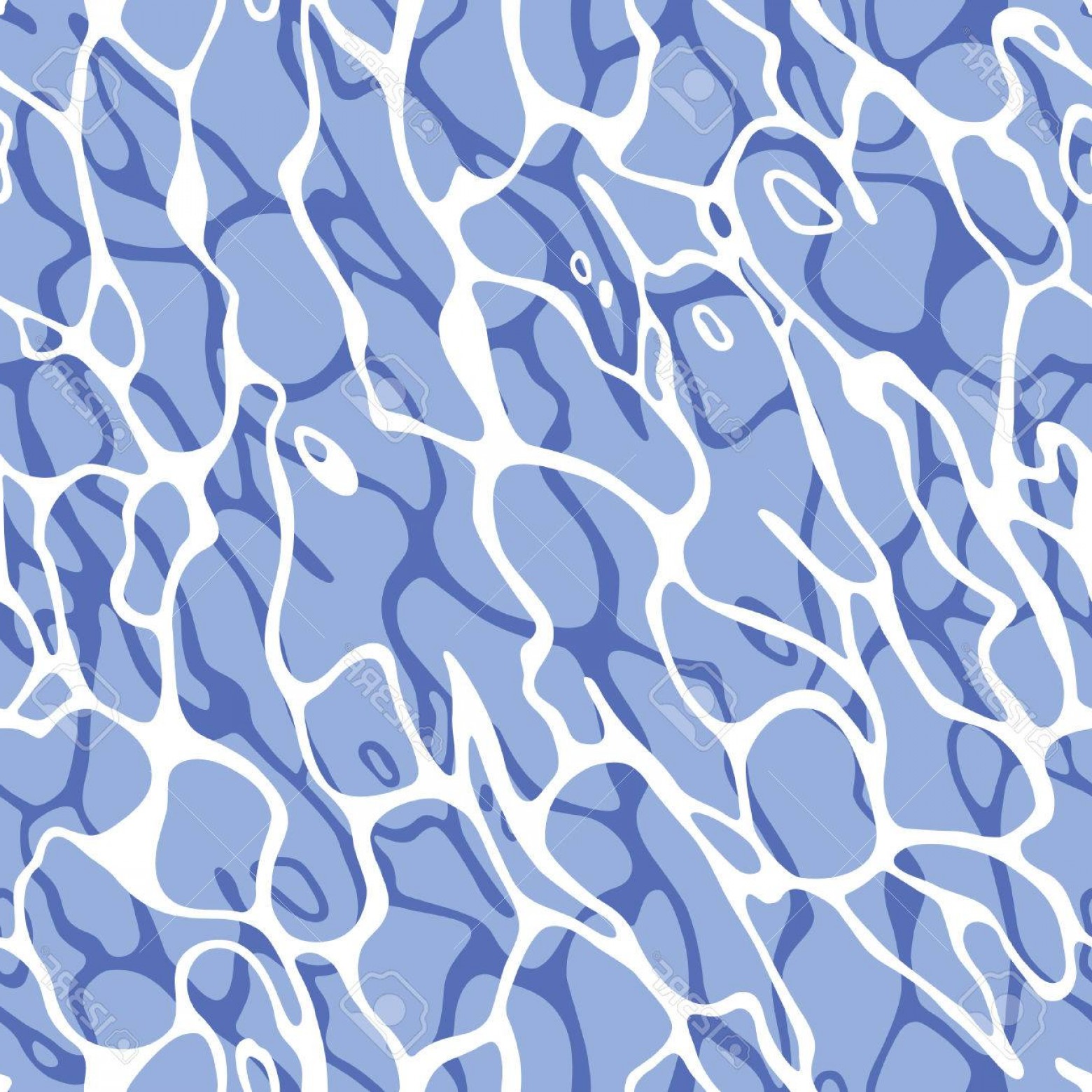 1560x1560 Photostock Vector Abstract Blue Water Waves Seamless Pattern Shiny