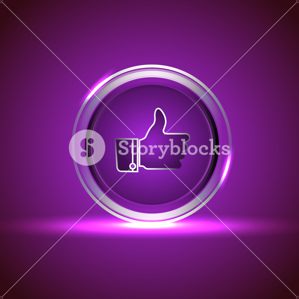 1000x1000 Shiny Vector Icon For Social Networking. Vector Illustration. Eps