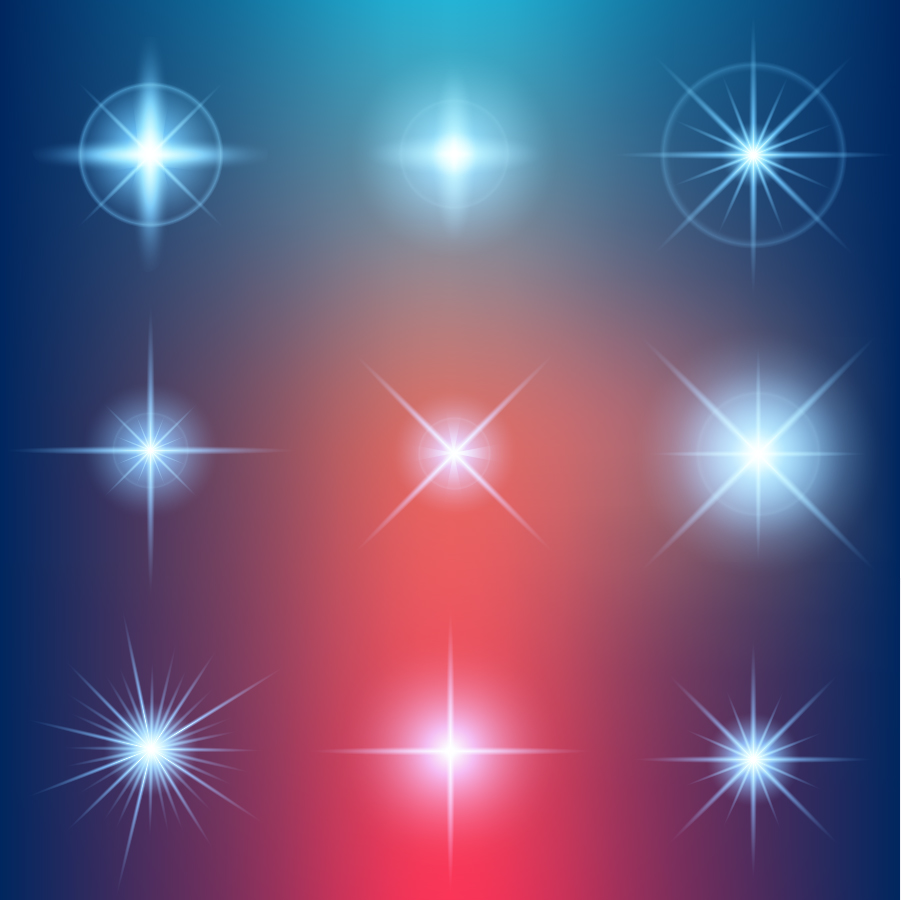 901x900 Shiny Light Effect Stars Vector Material 02 Free Download