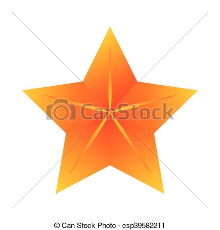 450x470 Star Gold Shiny Decoration Sign Object Symbol Vector Illustration.