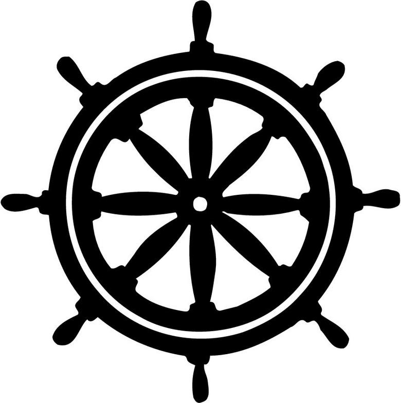 780x784 Pirate Ship Steering Wheel Vector