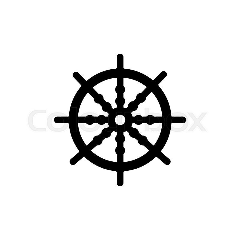 800x800 Ship Steering Wheel Stock Vector Colourbox
