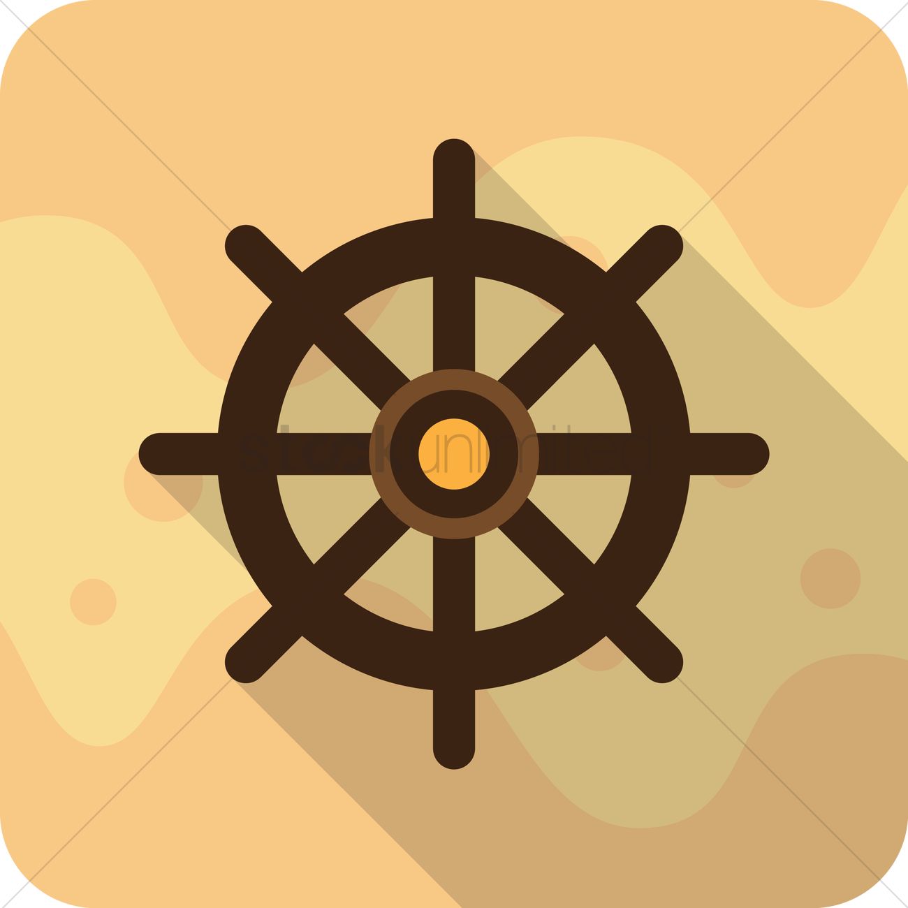 1300x1300 Ship Steering Wheel Vector Image