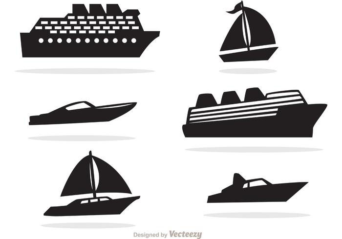 700x490 Ship And Boat Black Icons Vector
