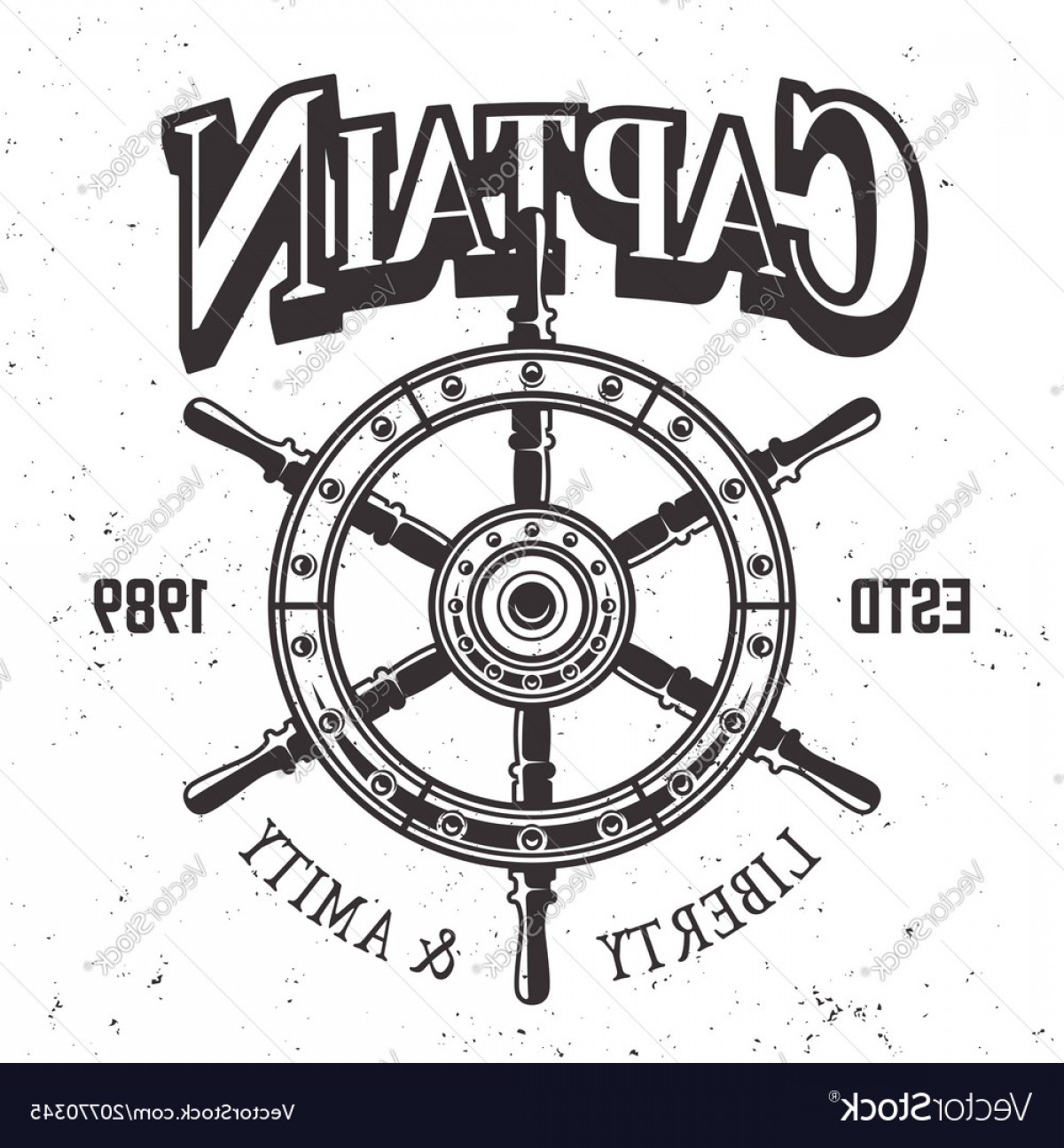 1200x1296 Captain Ship Wheel Vintage Label Emblem Or Print Vector Orangiausa
