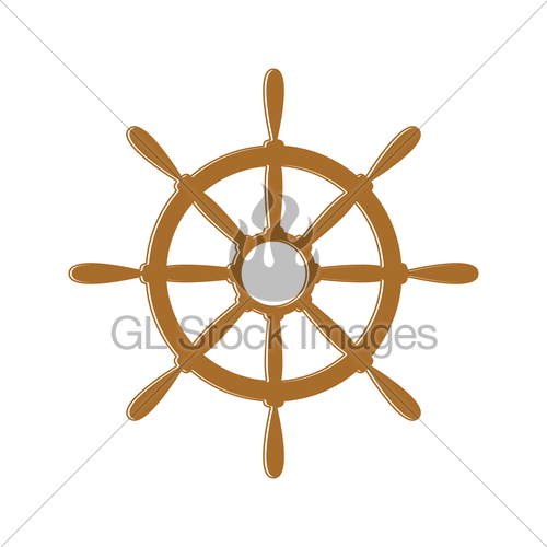 500x500 Vector Ship Wheel. Gl Stock Images