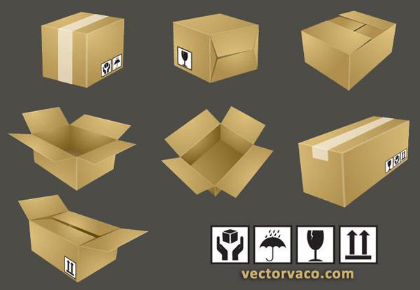 600x415 Free Shipping Box Vector Illustration 123freevectors