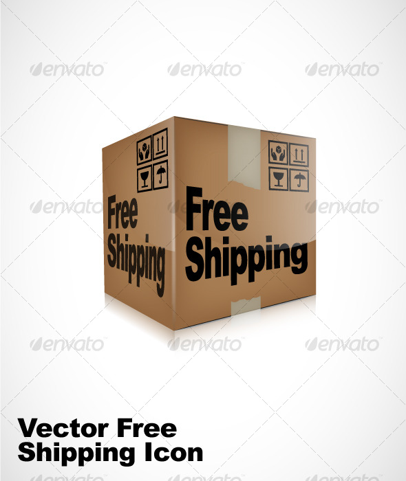 590x700 Vector Free Shipping Box Icon By Grafiko Graphicriver