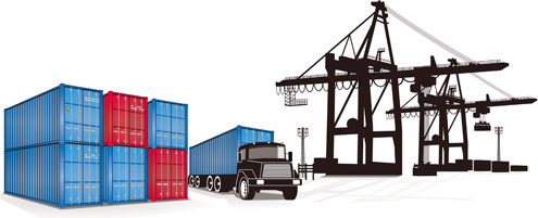 495x201 Container Shipping Design Vector Set Free Vector In Encapsulated