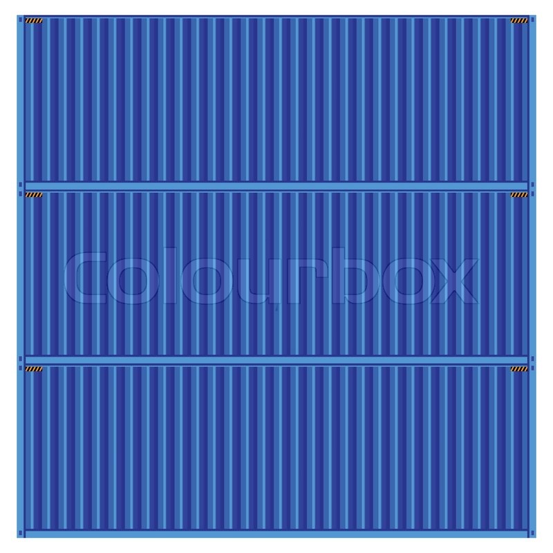 800x800 Vector Popular Cargo Blue Container Shipping Freight Isolated