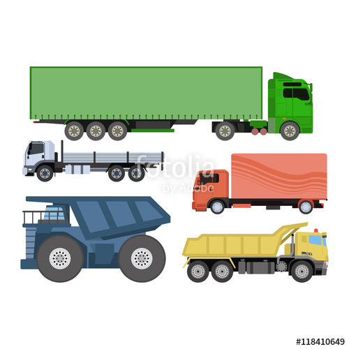 500x500 Trucks Icons Vector Shipping Cars Vehicles Cargo Transportation By