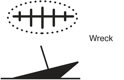 500x324 Shipwreck Chart Symbol Mirto Art Studio