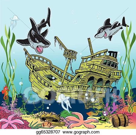 450x447 Treasure Clipart Underwate Shipwreck ~ Frames ~ Illustrations ~ Hd