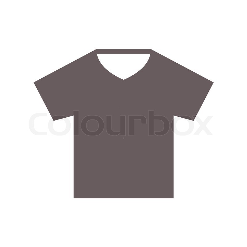 800x800 T Shirt Flat Style Icon On White Background. Vector Illustration