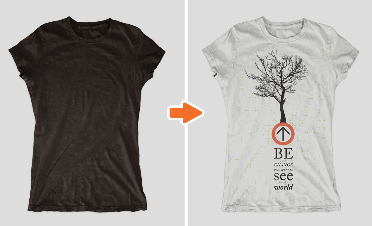 1270x770 Photoshop Distressed Shirt Mockup Templates Pack