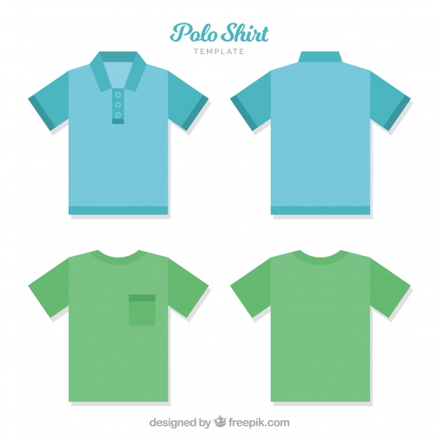 626x626 Polo Shirt Template With Bottons And Pocket Vector Free Download