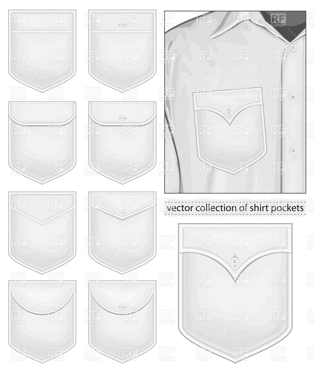 1016x1200 Collection Of Shirt Pockets Vector Image Vector Artwork Of