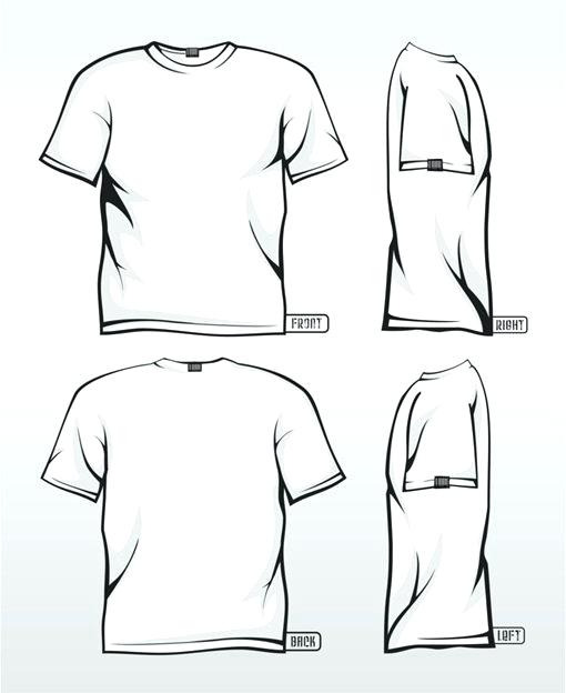 510x624 Vector Tshirt Mockup Free Basic T Shirt Template