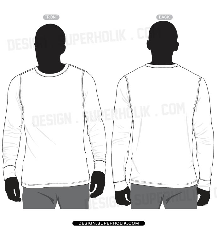 689x725 Buy Long Sleeve T Shirt Vector Template
