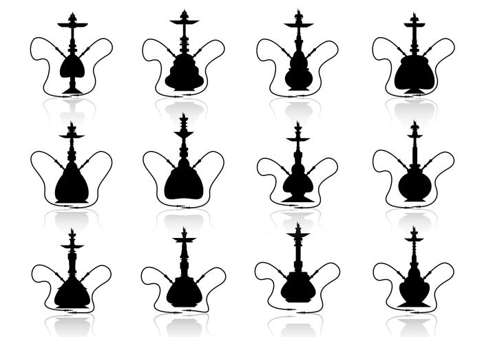700x490 Hookah Vector Silhouette Illustration