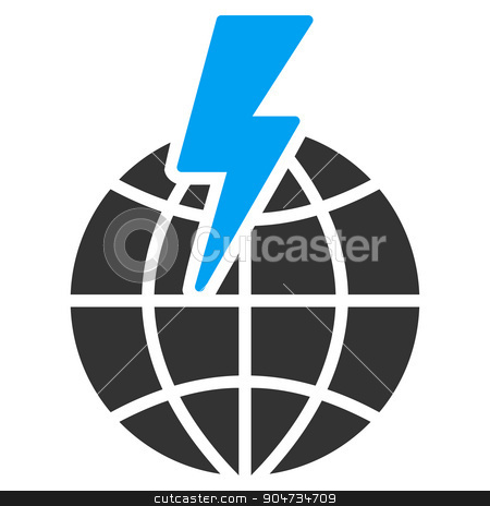 450x464 Global Shock Icon Stock Vector