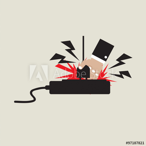 500x500 Electric Shock Vector Illustration. Eps10