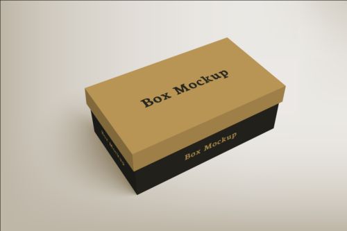 500x333 Shoes Product Packaging Box Vector Design 03 Free Download