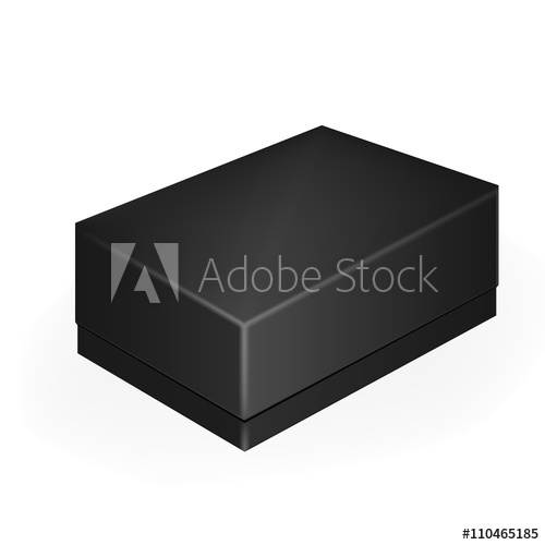 500x500 Vector Packaging Black Closed Mobile Phone Or Shoe Box On